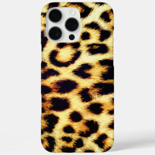 Funda iPhone 16 Pro Max Leopardo Cheetah Print Faux Fur
