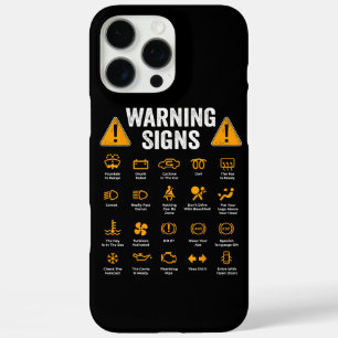 Funda iPhone 16 Pro Max Letreros Divertidos de Advertencia de Conducción 1