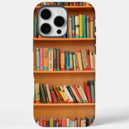 Funda iPhone 16 Pro Max Libros en fondo de estantería