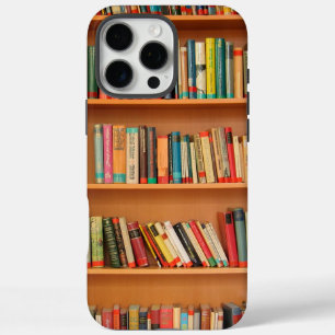 Funda iPhone 16 Pro Max Libros en fondo de estantería