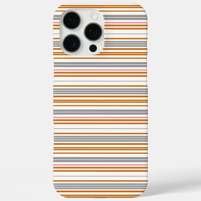 Funda iPhone 16 Pro Max Lindas rayas grises marrones (Reverso )