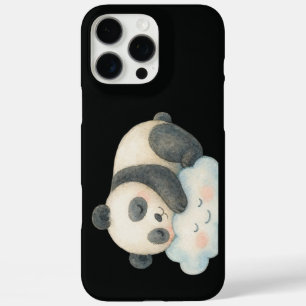 Funda iPhone 16 Pro Max Lindo Panda Dormido en Nube Acuarela