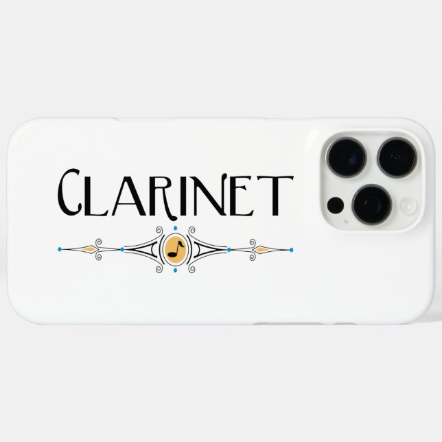 Funda iPhone 16 Pro Max Línea decorativa Clarinet (Reverso  (Horizontal) )