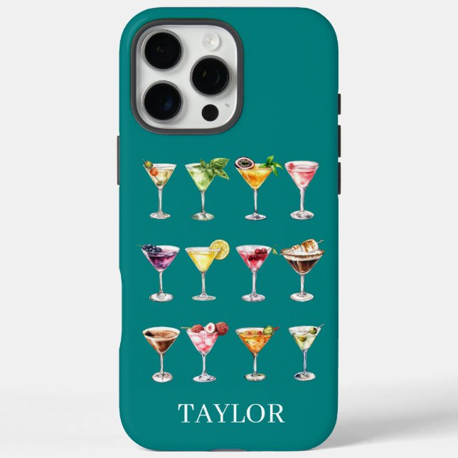 Funda iPhone 16 Pro Max Locura de Martini Monogramado (Reverso)
