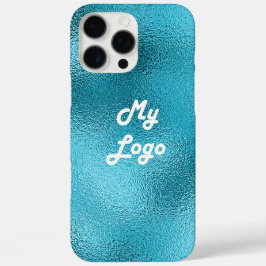 Funda iPhone 16 Pro Max Logo de negocios azul turquesa