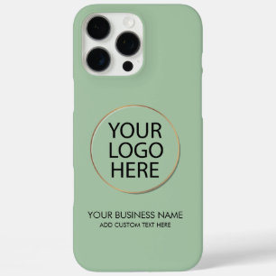 Funda iPhone 16 Pro Max Logotipo profesional y verde de la empresa de text