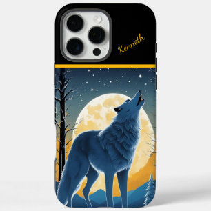 Funda iPhone 16 Pro Max Lone Wolf Howls en Moon