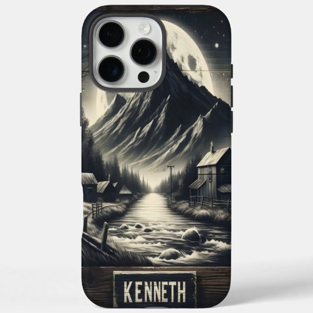 Funda iPhone 16 Pro Max Luz de luna sobre Kenneth Creek (Reverso)