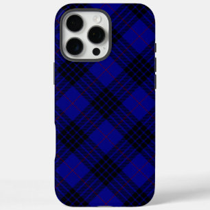 Funda iPhone 16 Pro Max MacKay tartan azul chapa