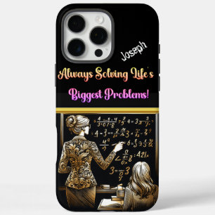 Funda iPhone 16 Pro Max Maestra inspira a los estudiantes en matemáticas
