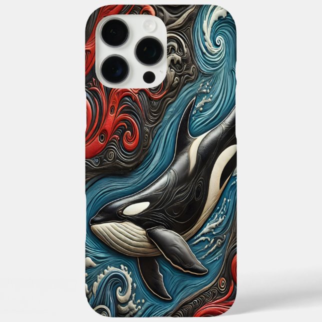 Funda iPhone 16 Pro Max Majestad del Océano: Ballenas en armonía (Reverso )