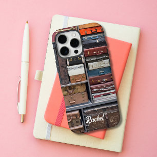 Funda iPhone 16 Pro Max Maleta vintage de viaje foto Colorido Wanderlust