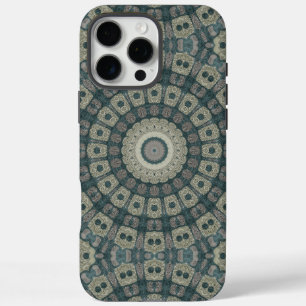 Funda iPhone 16 Pro Max Mandalas de tonos terrosos con patrones geométrico