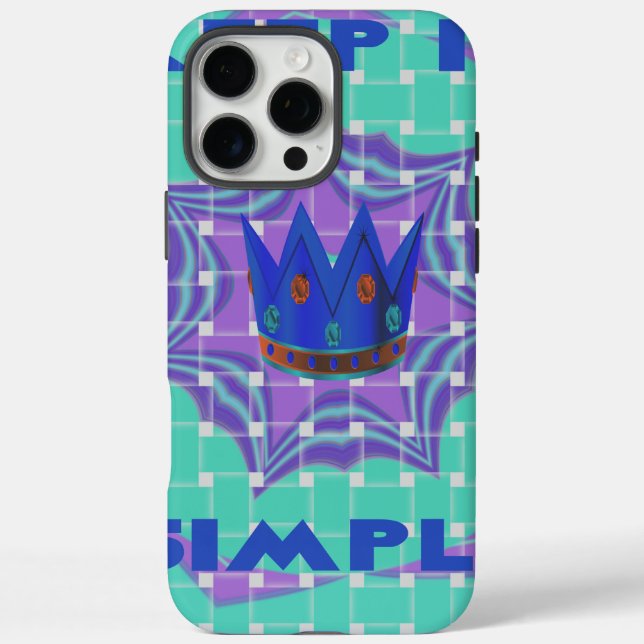 Funda iPhone 16 Pro Max Manténgalo Simple: El arte del patrón de claridad  (Reverso)