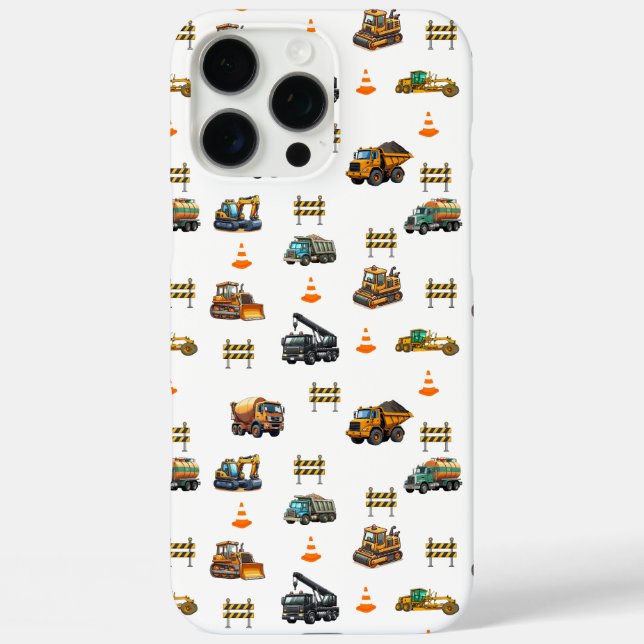 Funda iPhone 16 Pro Max Maquinaria de construcción  (Reverso )