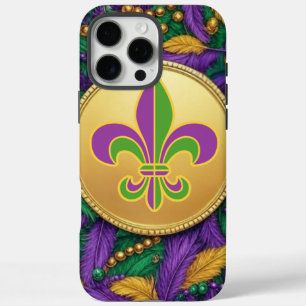 Funda iPhone 16 Pro Max Mardi Gras Fleur de lis