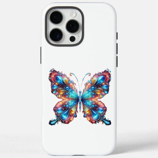 Funda iPhone 16 Pro Max Mariposa brillante (Reverso)