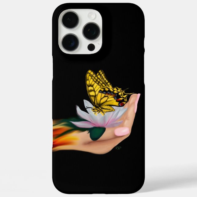 Funda iPhone 16 Pro Max Mariposa en Lotus Bloom (Reverso )
