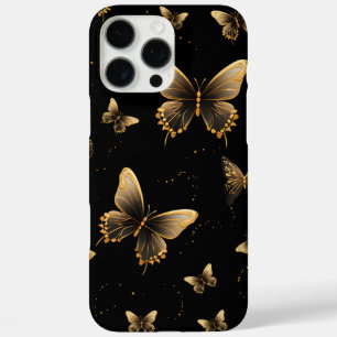 Funda iPhone 16 Pro Max Mariposas doradas negras