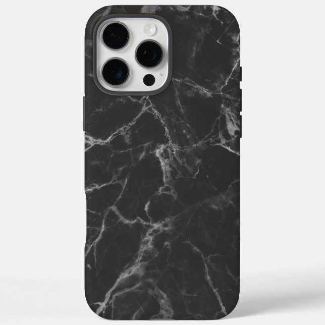 Funda iPhone 16 Pro Max Mármol negro (Reverso)