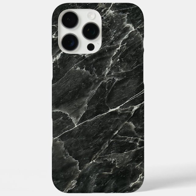 Funda iPhone 16 Pro Max Mármol negro clásico (Reverso )
