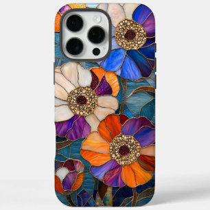 Funda iPhone 16 Pro Max Máster radiante de la flor de vidrio manchado