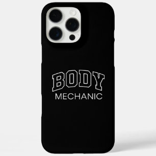 Funda iPhone 16 Pro Max Mecánico Corporal Divertido Letraje Atlético Fitne
