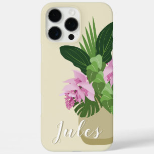 Funda iPhone 16 Pro Max Medinilla Tropical Flor Rosa Nombre De La Vasa Ama