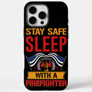 Funda iPhone 16 Pro Max Mensaje enérgico de un bombero con una camiseta at