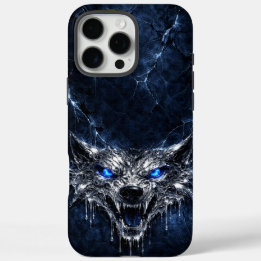 Funda iPhone 16 Pro Max Mercury Wolf Blue Sapphire Eyes Glacial