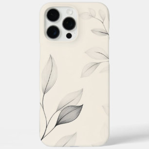 Funda iPhone 16 Pro Max Minimalista Boceto de Rama Elegancia Natural