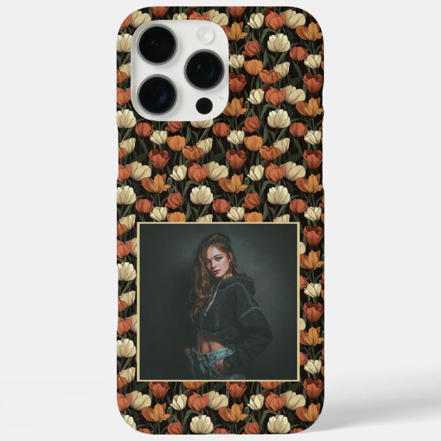 Funda iPhone 16 Pro Max Minimalistic Anniversary Keepsake Tulip Flower Pho (Reverso )