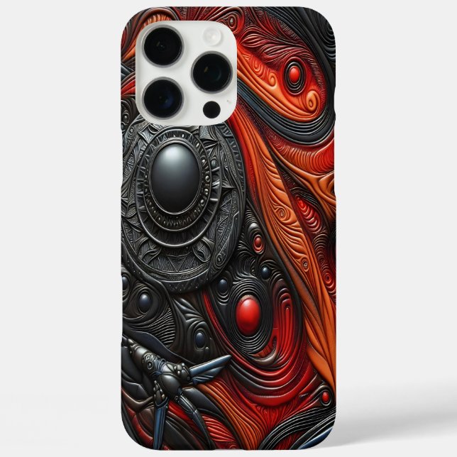 Funda iPhone 16 Pro Max Misteriosa nave alienígena bajo un baño cósmico (Reverso )
