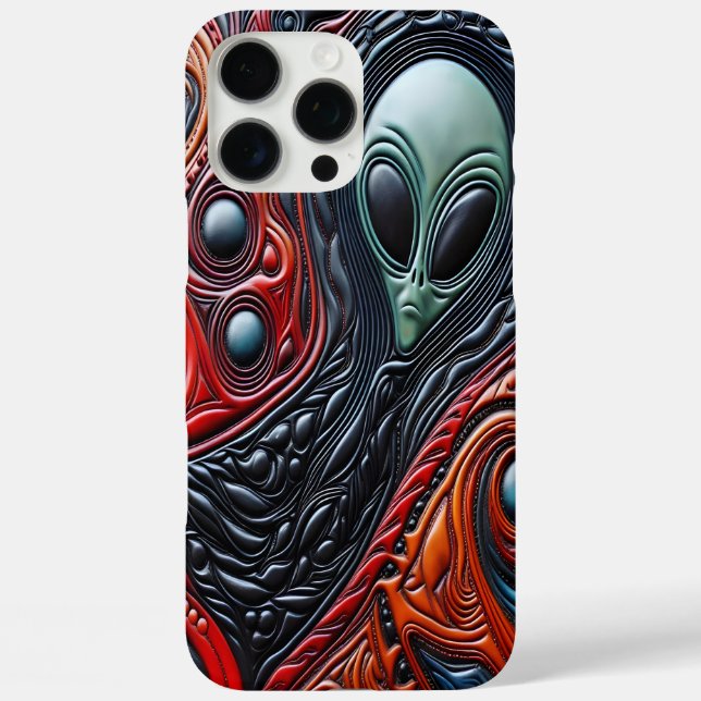 Funda iPhone 16 Pro Max Misteriosa presencia de alienígenas en vibrante re (Reverso )
