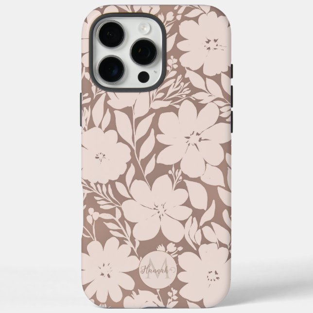 Funda iPhone 16 Pro Max Mocha Blossom Elegance (Reverso)