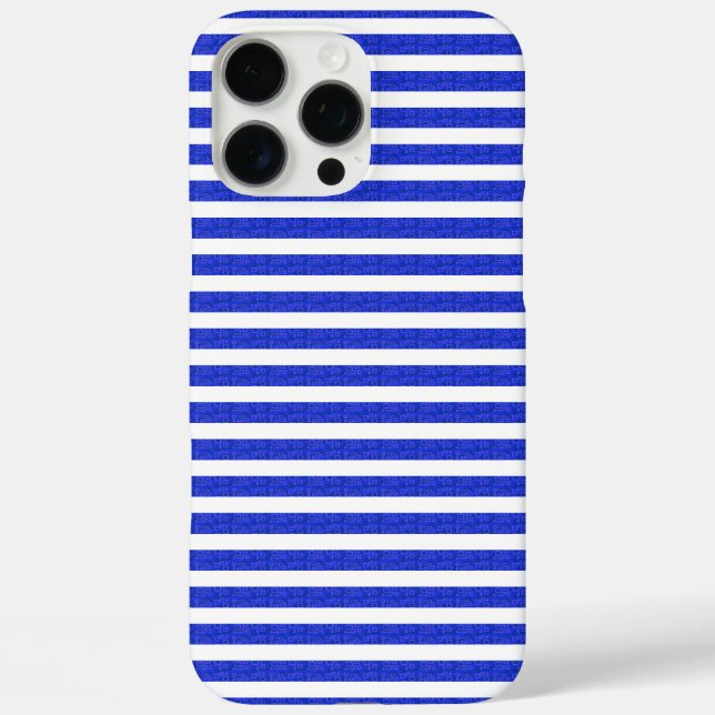 Funda iPhone 16 Pro Max Moda Azul Geométrico Popcorn Anime (Reverso )