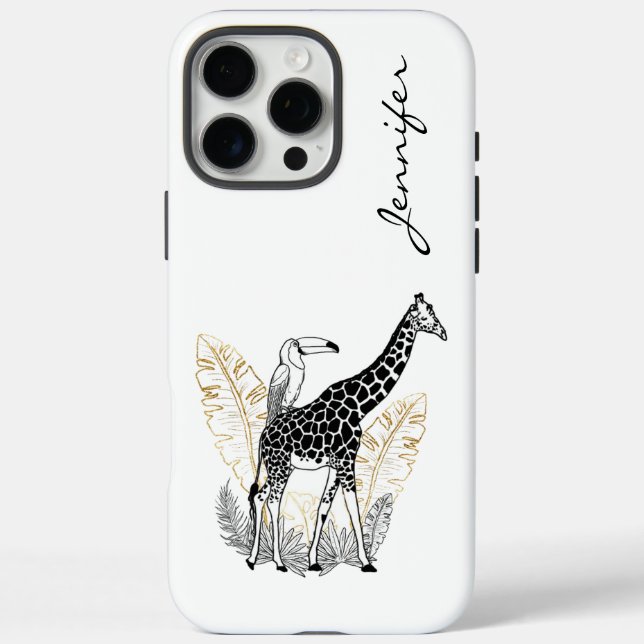 Funda iPhone 16 Pro Max Moda moderna Giraffe iPhone (Reverso)