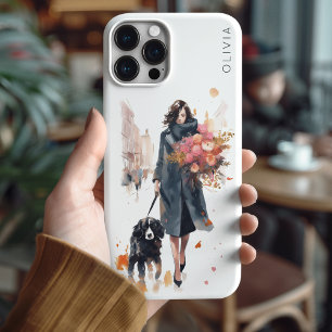 Funda iPhone 16 Pro Max Moda Perro Lover Floral