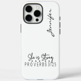 Funda iPhone 16 Pro Max Moderna Biblia Minimalista B&W frente a proverbios