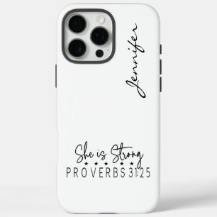 Funda iPhone 16 Pro Max Moderna Biblia Minimalista B&W frente a proverbios
