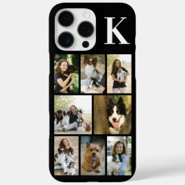 Funda iPhone 16 Pro Max Moderno 8 Foto Negro de Mascotas