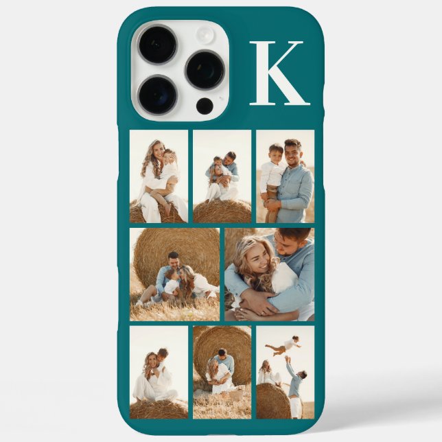 Funda iPhone 16 Pro Max Moderno 8 Foto Verde Acuario (Reverso )