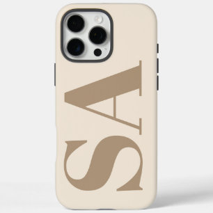 Funda iPhone 16 Pro Max Moderno Case-Mate Antiguo Blanco con Monograma