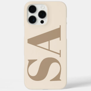Funda iPhone 16 Pro Max Moderno Case-Mate Antiguo Blanco con Monograma