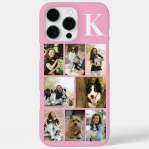 Funda iPhone 16 Pro Max Moderno Foto Rosa de 8 Mascotas