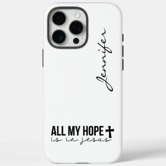 Funda iPhone 16 Pro Max Moderno iPhone de fe espiritual Minimalista