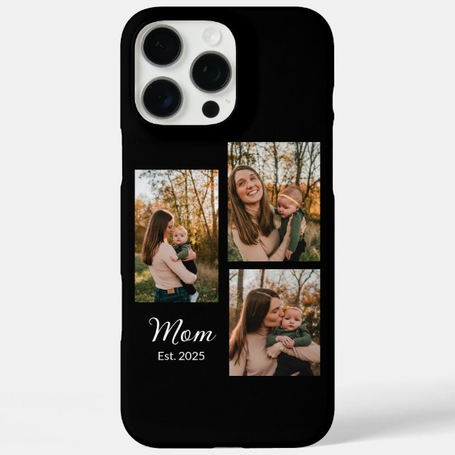 Funda iPhone 16 Pro Max Mom Established Script Black 3 Photo (Reverso )