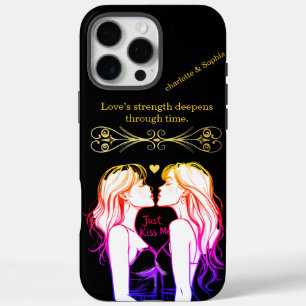 Funda iPhone 16 Pro Max Momento lúdico con temática de amor para las mujer