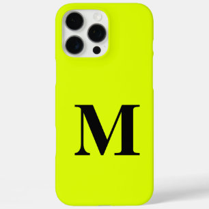 Funda iPhone 16 Pro Max Monograma Chartreuse fluorescente Neón amarillo mo