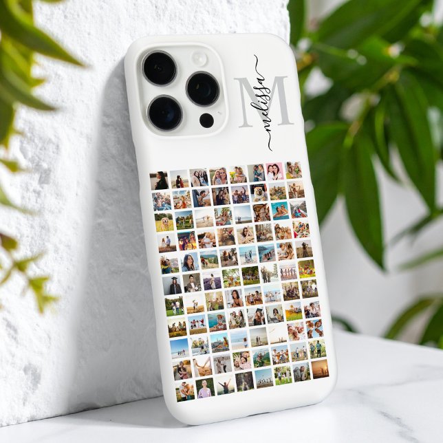 Funda iPhone 16 Pro Max Monograma Collage de fotos personalizado 88 (Subido por el creador)